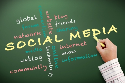 social media chalk board